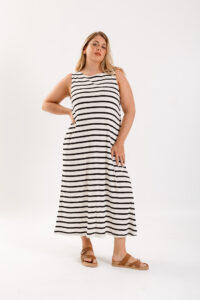 Vestido LARGO RAYADO