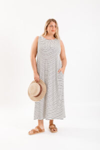 Vestido LARGO RAYADO