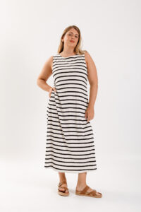 Vestido LARGO RAYADO