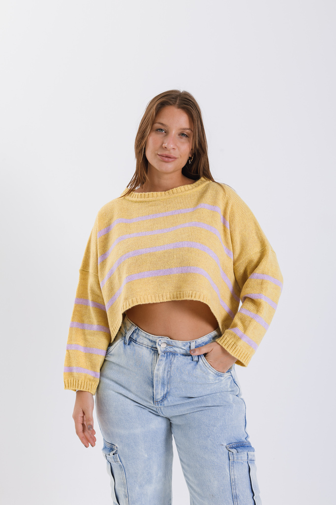 Suéter Crop Top RAYADO - Image 5